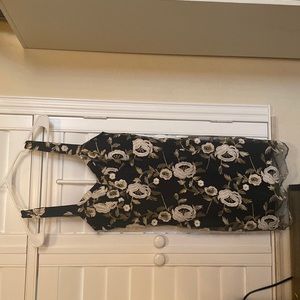 Black dress with embroidery